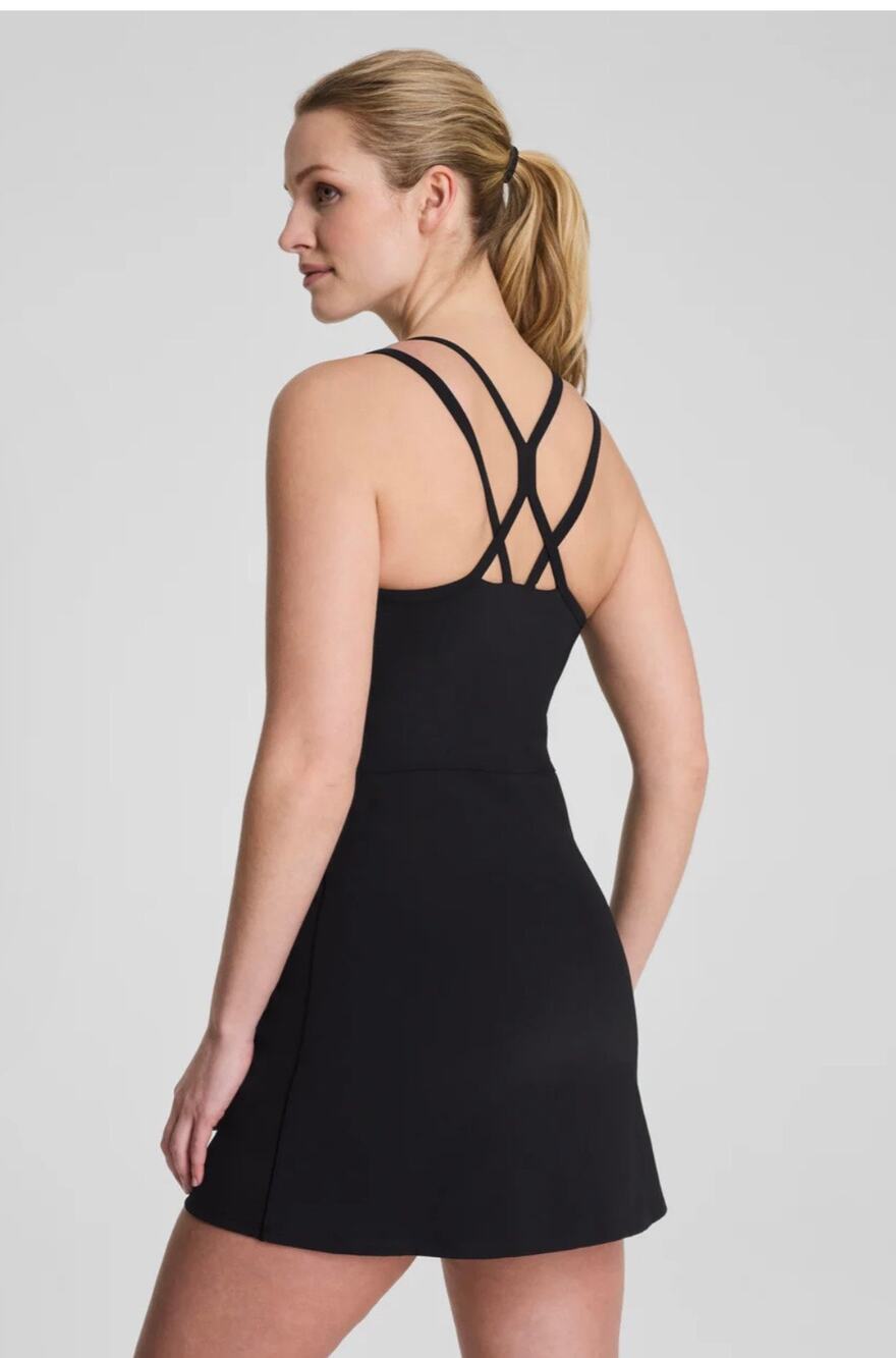 Spanx Black Scoop Neck Dress with StayCool Tech - Size Large